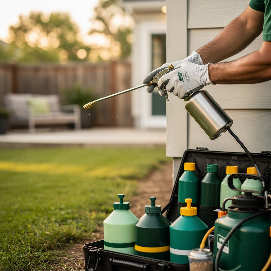 Green Frog Pest Services professional mosquito and termite control treatment in Clarksville, Indiana